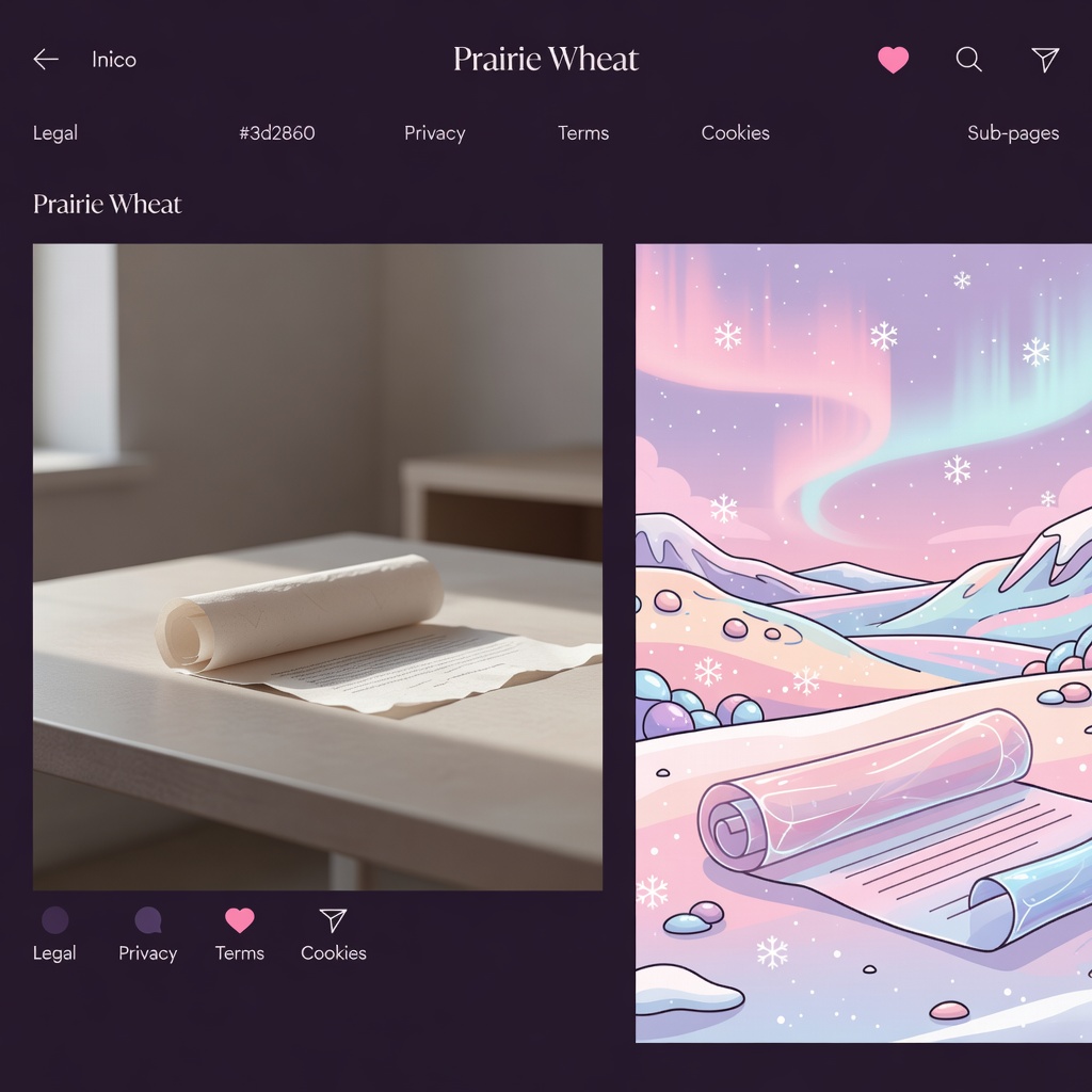 Aurora borealis over candy snowscape